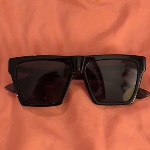 Black square McQ Sunglasses. Brand new w/Case